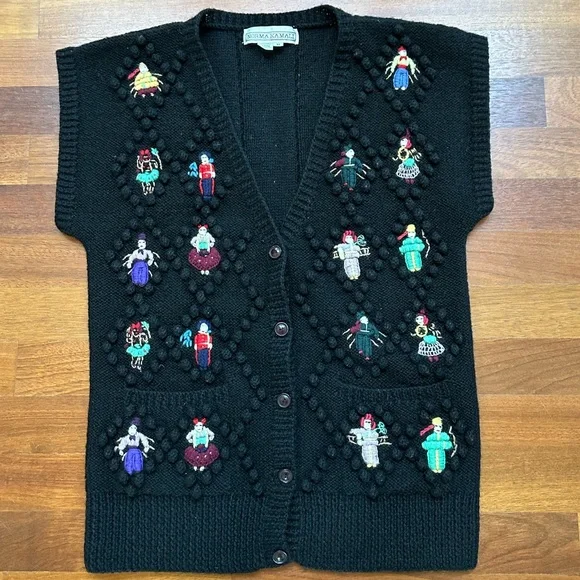 Vintage Norma Kamali Wool Sweater Vest - Picture 1 of 7